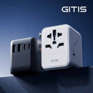 지티스 여행용 멀티어댑터 해외 콘센트 전세계 PD35W 초고속 110V 멀티탭