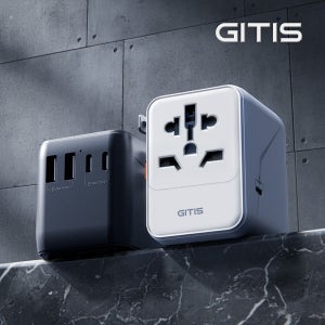 지티스 여행용 멀티어댑터 해외 콘센트 전세계 PD35W 초고속 110V 멀티탭