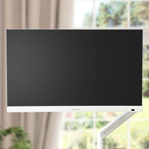 인터픽셀 IPA-SW1 싱글 화이트 모니터암 메탈 거치대 가스 스프링 효율적인 공간 활용