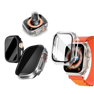 애플워치 울트라49mm 풀커버 강화 유리 하드케이스 클리어 퍼팩트핏 굿 터치감