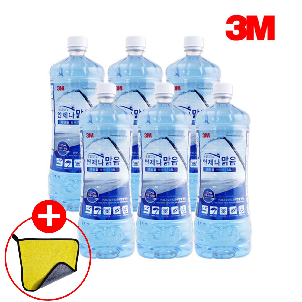 3M 언제나맑음 에탄올 워셔액 1.8L 6개