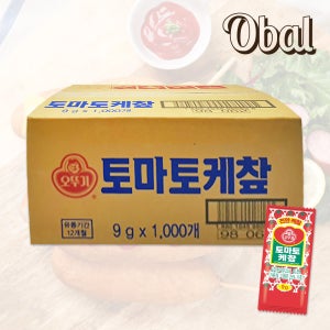 [벌크] 오뚜기 토마토케챂9g 1000개 1BOX