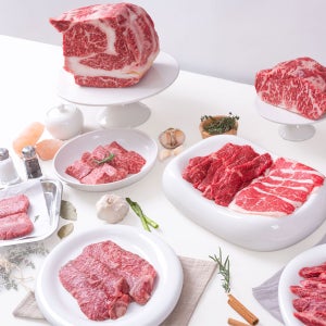 마장동 투뿔 숙성 한우 등심 살치 갈비살 채끝 부채살 구이용 소고기 선물 세트