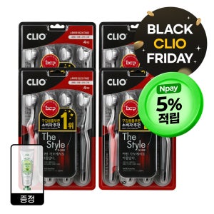 크리오 더스타일 초극세모 스파이럴모 칫솔 4입 4세트+ 치약 100g