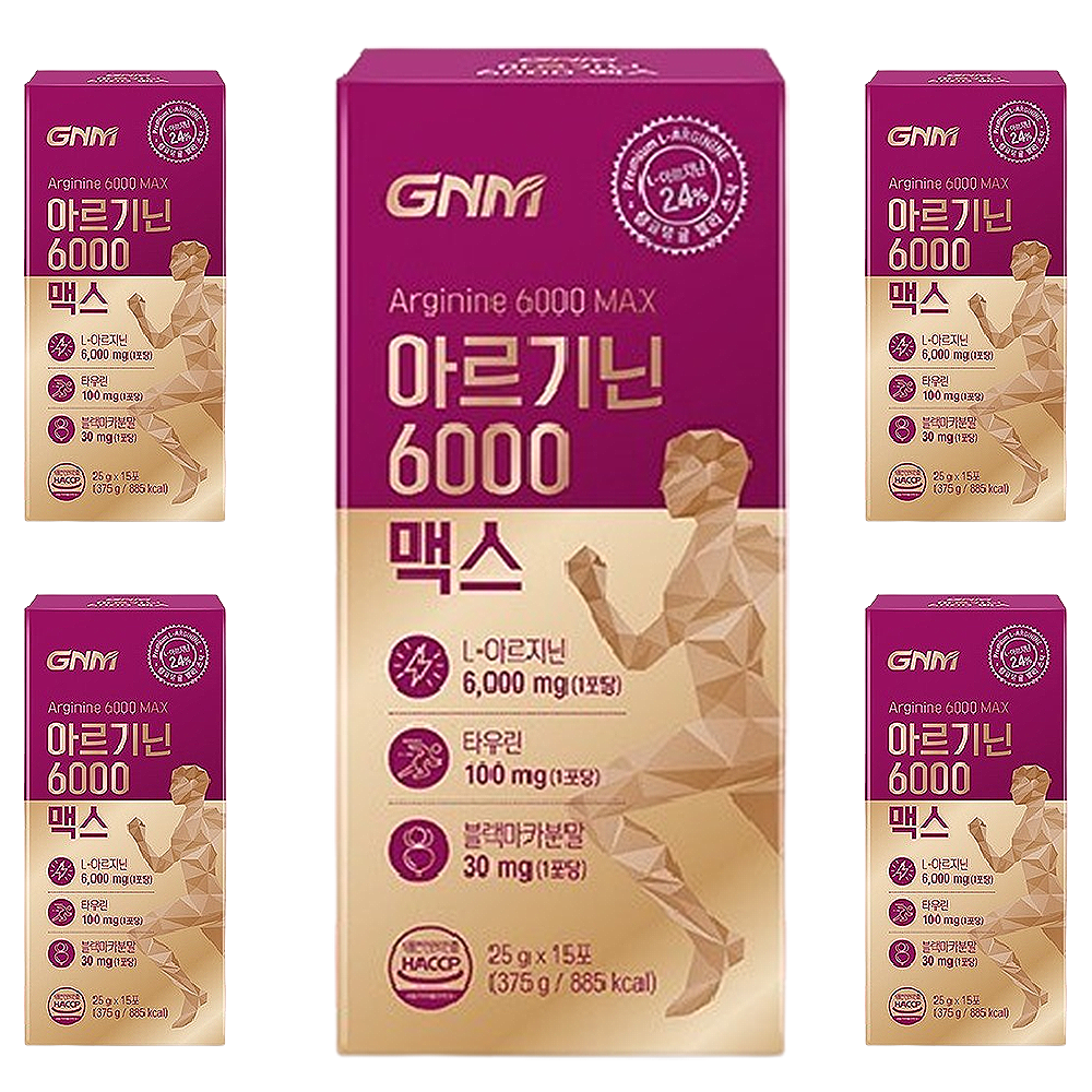 <b>GNM</b> 자연의 품격 <b>아르기닌</b> 6000 맥스 25g (15포) - 4박스