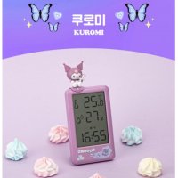 산리오 쿠로미 마이멜로디 디지털 시계 온도계 습도계 실내 온습도계 쿠로미
