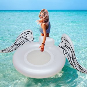 물놀이튜브 플라밍고튜브 엔젤 수영 플로트 천사 날개 팽창식 수영장 뗏목 여름 물