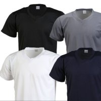 TWOROY 쿨론 V-Neck 반팔티 검정,그레이,곤색,화이트 S - 4XL 남성