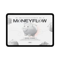 moneyflow 머니플로우 가계부+스티커 세트 / 굿노트 아이패드 갤럭시탭 하이퍼링크 서식 속지 만년형 PDF