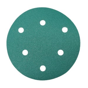 필름 원형 사포 125mm (5인치) 6홀 태양연마 벨크로 페이퍼 샌딩 페파 80방