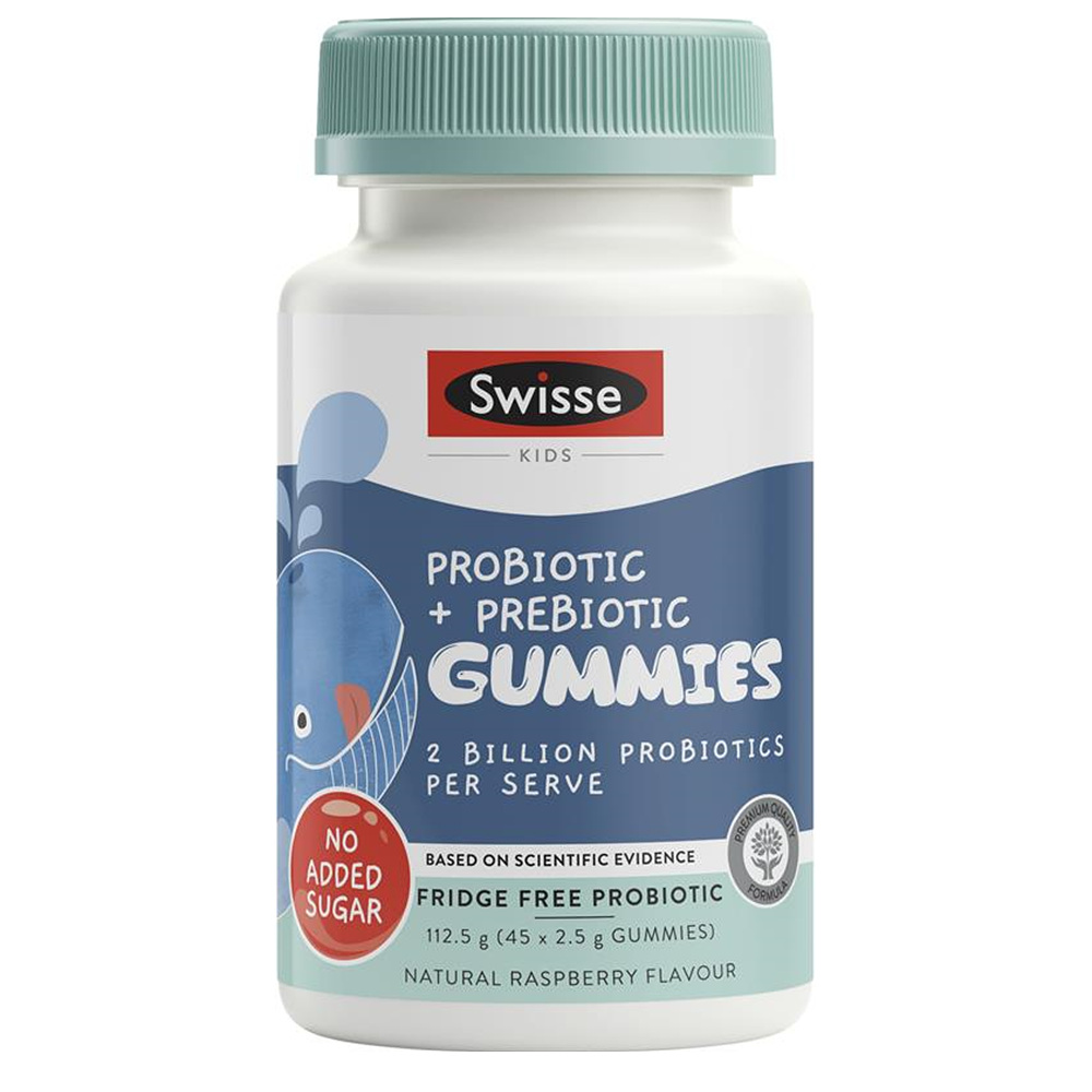 스위스 Swisse 키즈 <b>프로바이오틱</b> 프리<b>바이오틱</b> 어린이 유산균 <b>딸기</b>맛 무설탕 45구미