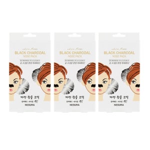 네슈라 스킨후리 까만 참숯 코팩 8매x3통