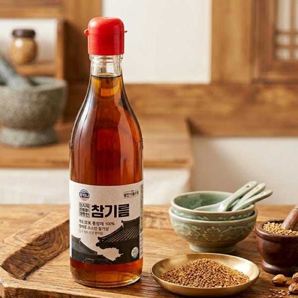 참맛나참기름 저온압착 통참깨 참기름 350ml 찌꺼기 없는 NO 침전물 선물 답례품 HACCP