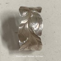 Thailand Karen Silver leaf 나뭇잎 카렌 실버 뱅글팔찌