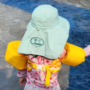 아기모자 플랩캡 유아 물놀이 비치 여름모자 이름 자수 이니셜 아동 썬햇 버킷햇 와이드캡