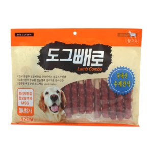 핫도그 수제간식 도그빼로 양고기칼슘껌, 420g, 1개
