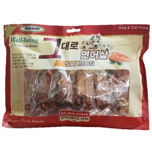 헬로도기 웰빙 그대로 연어살 400g(G) 연어스테이크, 250g, 1개