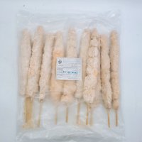 튀김용 오징어 찡어왕꼬치 1.2kg (120g x 10개) 나무꼬치 튀김용