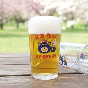 맥주잔 레트로 라거 인쇄 제작 커스텀 예쁜유리컵 집들이선물