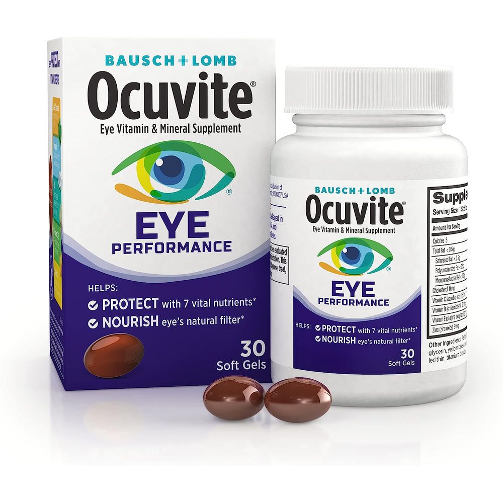 바슈롬 오큐바이트 아이 퍼포먼스 30정 <b>루테인 10mg</b> 지아잔틴 2mg 비타민 오메가3