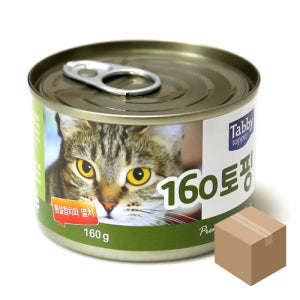 160토핑 고양이캔 참치멸치, 160g, 24개
