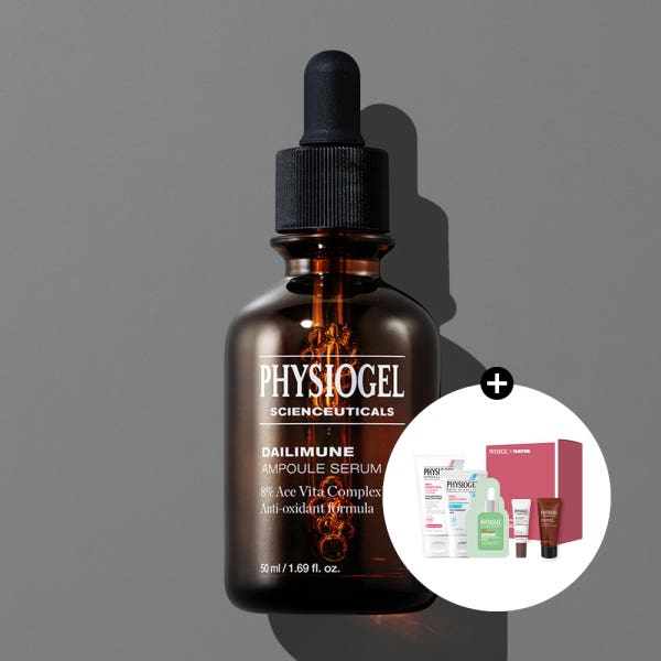 피지오겔 사이언수티컬즈 데일리뮨 비타민C 항산화 앰플 50ml+(증정) 민감 진정 SOS 키트+UV 디펜스 선세럼 5ml+베리어크림 5ml