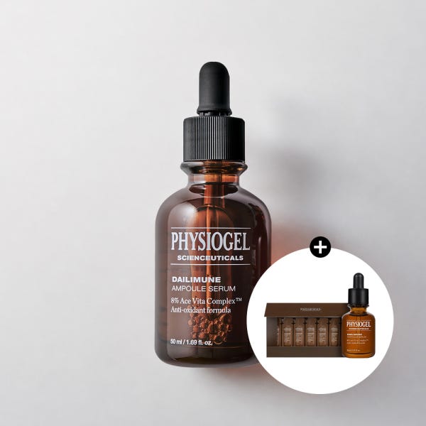 피지오겔 공식몰 피지오겔 사이언수티컬즈 데일리뮨 비타민C 항산화 앰플 50ml 1개 +(증정) 10ml + 7입키트
