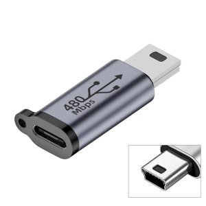 C to 미니5핀 젠더 USB2.0 미니B타입 커넥터 구형 모바일 기기 디카 PMP MP3 블랙베리 스마트폰 데이터 전송