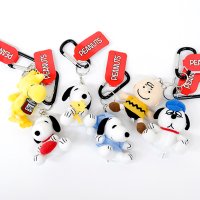 PEANUTS 스누피 찰리브라운 우드스탁 마스코트 카라비너 키홀더 키링