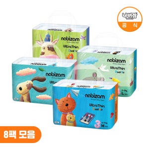 [사이즈 선택] 나비잠 기저귀 울트라씬듀얼핏 밴드 8팩