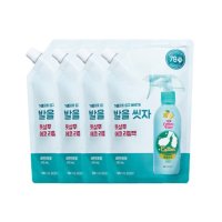 (치타배송) 온더바디 코튼풋 발을씻자 풋샴푸 레몬향 리필 500ml 4개