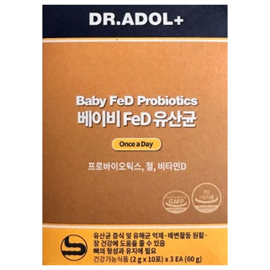 1박스 닥터아돌 FeD <b>베이비</b> 아기 유산균 <b>노스랩</b>