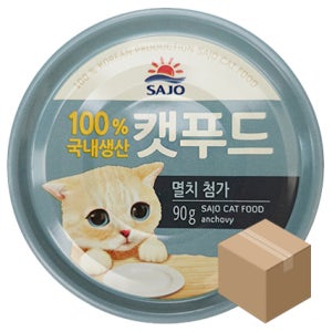 [유통기한하단표기] 사조 캣푸드 고양이캔 참치멸치, 90g, 24개