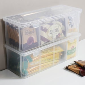 펜트리 수납함 층층이 정리함 과자 적층형 약통 탕비실 투명