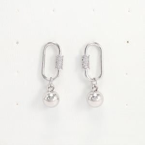 은침 달랑이 방울 포인트 후프 구슬 무니켈도금 귀걸이