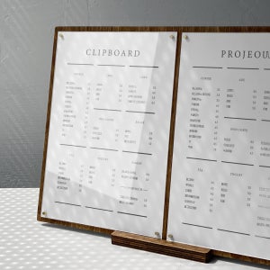 더블 자석 아크릴 테이블 카페 메뉴판 우드메뉴판