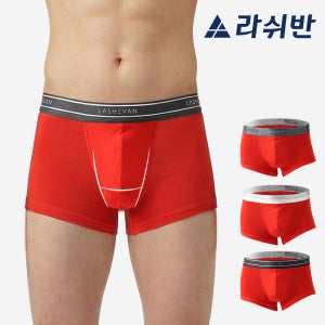 라쉬반 H분리 나무소재 남성팬티 코드레드 3종