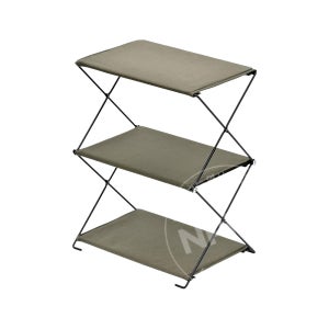 캠핑용 접이식 선반 랙 카키 BUNDOK BD-196