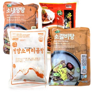 선봉식품 베스트 냉동(소갈비탕+소내장탕+소머리곰탕+육개장) 4봉세트 국밥 해장국 찌개 탕