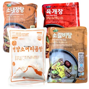 선봉식품 베스트 냉동(소갈비탕+소내장탕+소머리곰탕+육개장) 4봉세트 국밥 해장국 찌개 탕