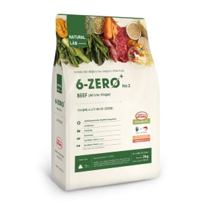 6제로 플러스 02 소고기 2kg 강아지 가수분해 유기농 사료 전연령