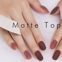 matte top gel nail 매트 무광 탑젤