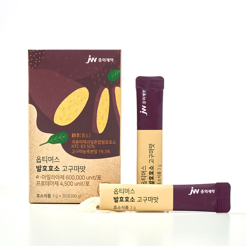 <b>중외제약</b> 옵티머스 탄수화물분해 <b>소화</b> 곡물발효 효소 고구마맛 1박스