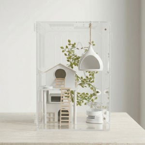 크레스티드게코 사육장 아크릴 케이지 도마뱀사육장 투명 20x20x30cm