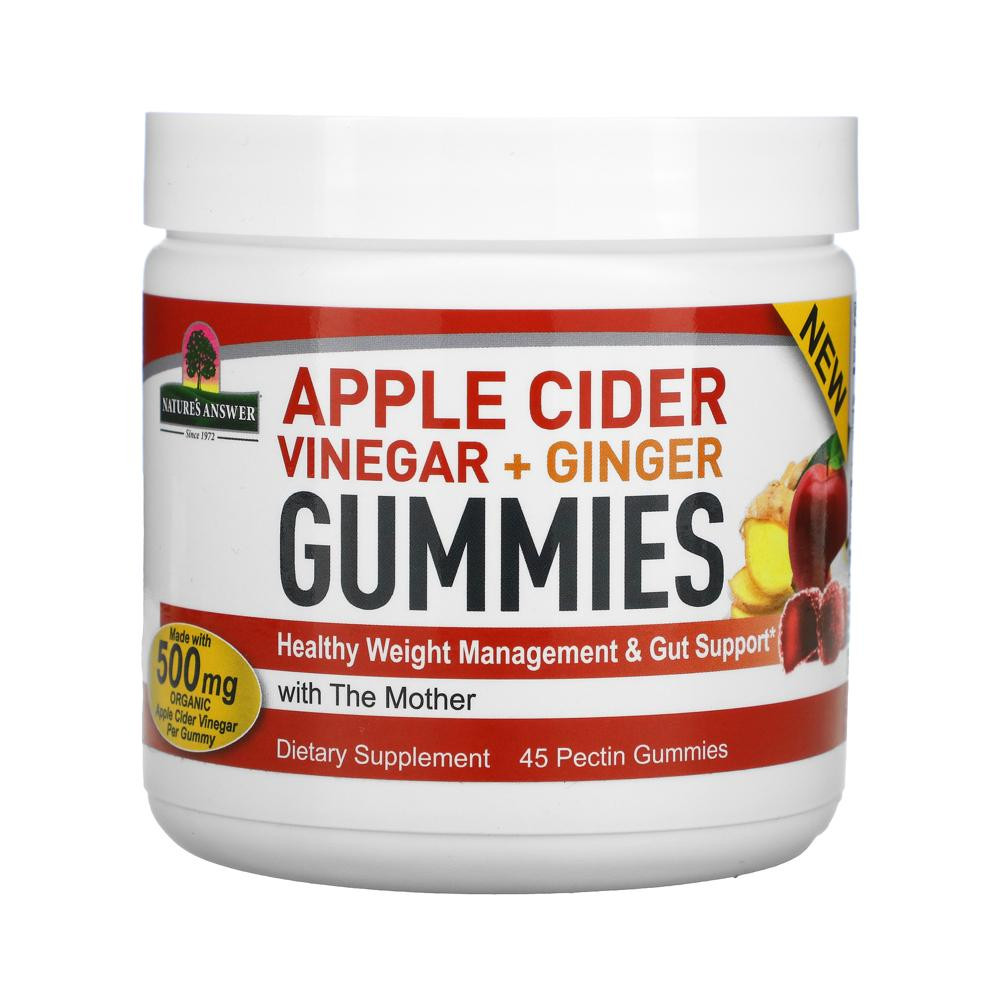 네이쳐스앤서 <b>애플 사이다 비니거 진저</b> 구미젤리 <b>500mg</b> 45개