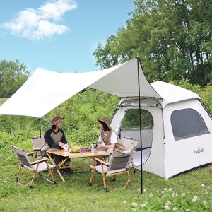 더블 오토 피크닉텐트 (자동텐트+타프) (SF-TE-067) / 캠핑 그늘막 스크린 원터치 감성