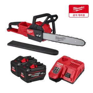 밀워키 전동공구 18V / FORGE 12.0Ah FUEL 체인톱 세트 M18 FCHS-122