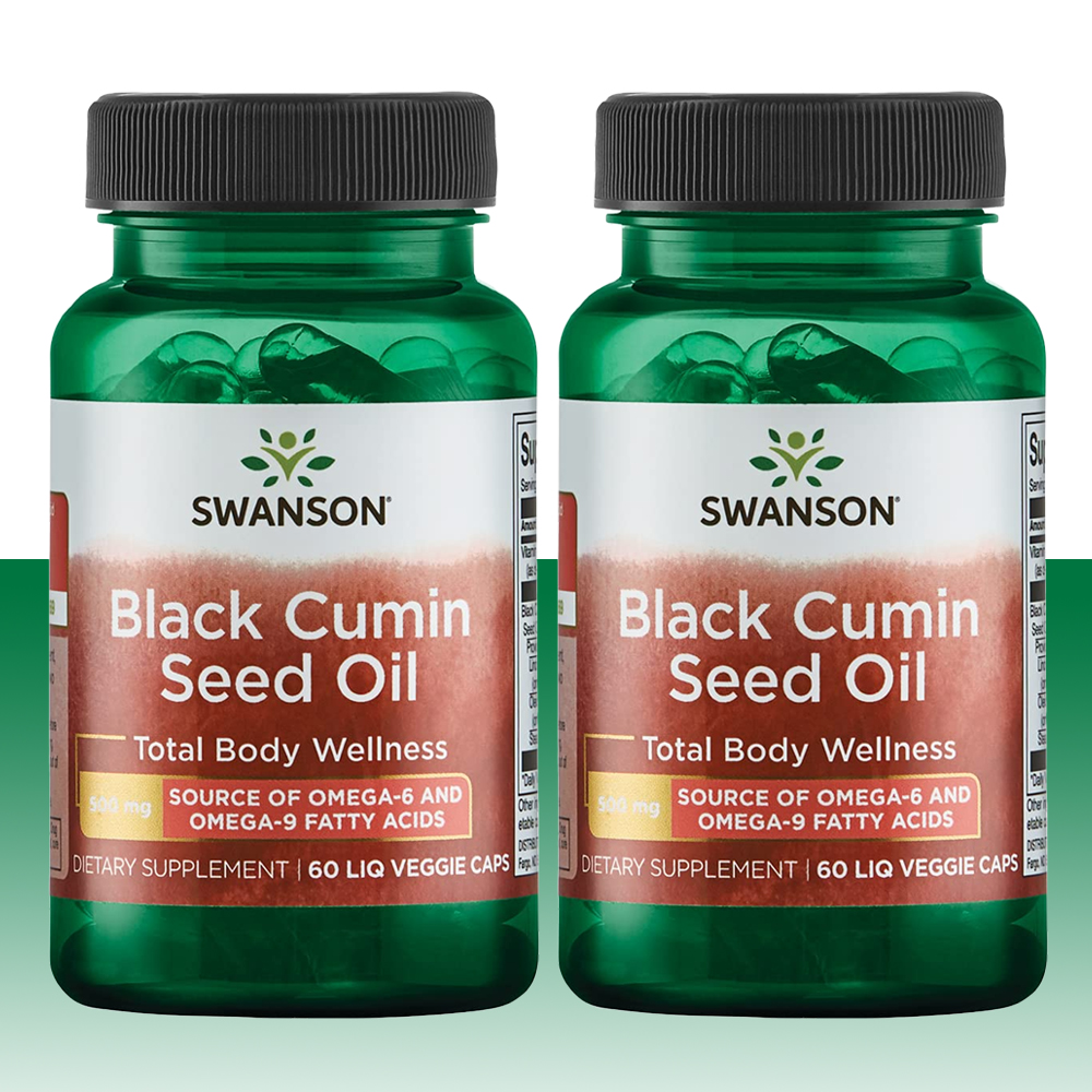스완슨 <b>블랙</b>커민<b>씨드오일</b> 액상캡슐 500mg 60정 2개