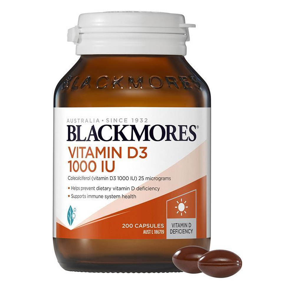 <b>블랙모어스 비타민D</b> 25mcg 1000IU 본헬스 이뮨시스템 200캡슐