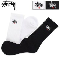 (국내배송) 스투시 베이직 로고 크루 삭스 양말 stussy socks basic logo crew socks 138713